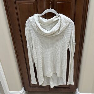 Lucky Brand Cream Textured Turtleneck Sweater